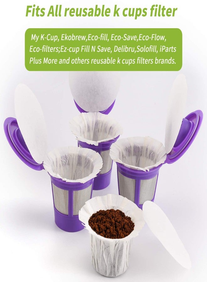 RUOYING K cup Coffee Paper Filters with Lid Disposable for Reusable K Cups, Disposable Keurig K Cup Filters, Fits All Keurig Single Serve Filter Brands (100, With Lid) - Image 3